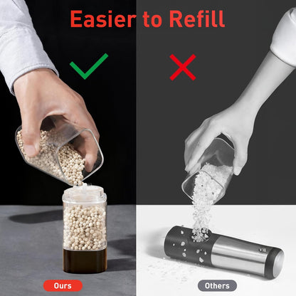 Rechargeable Electric Salt & Pepper Grinder 🌶️✨ Adjustable Coarseness