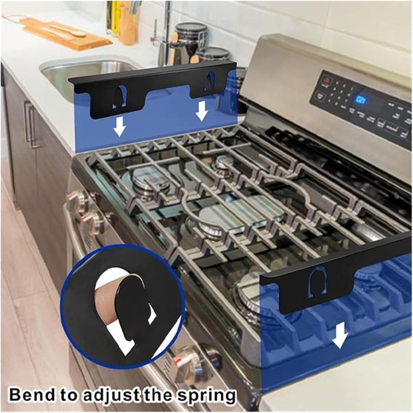 Retractable Stainless Steel Kitchen Backsplash 🍳✨ Easy Clean & Space-Saving