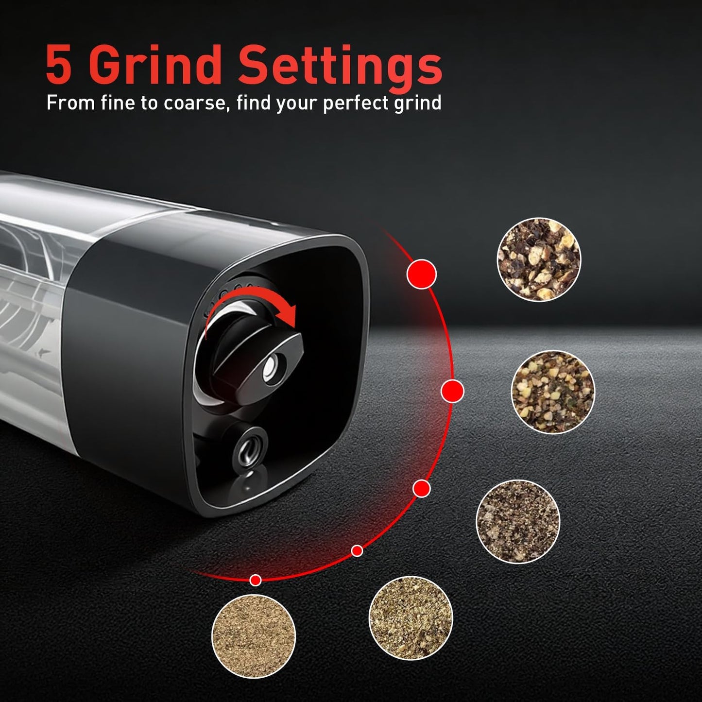 Rechargeable Electric Salt & Pepper Grinder 🌶️✨ Adjustable Coarseness