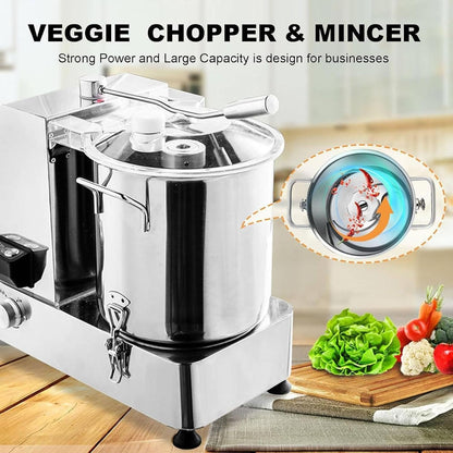 Commercial Food Processor 🥗⚡ Stainless Steel Chopper