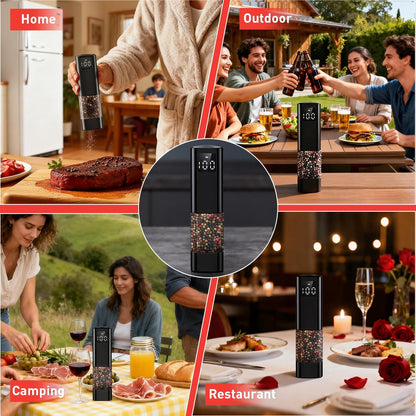Rechargeable Electric Salt & Pepper Grinder 🌶️✨ Adjustable Coarseness