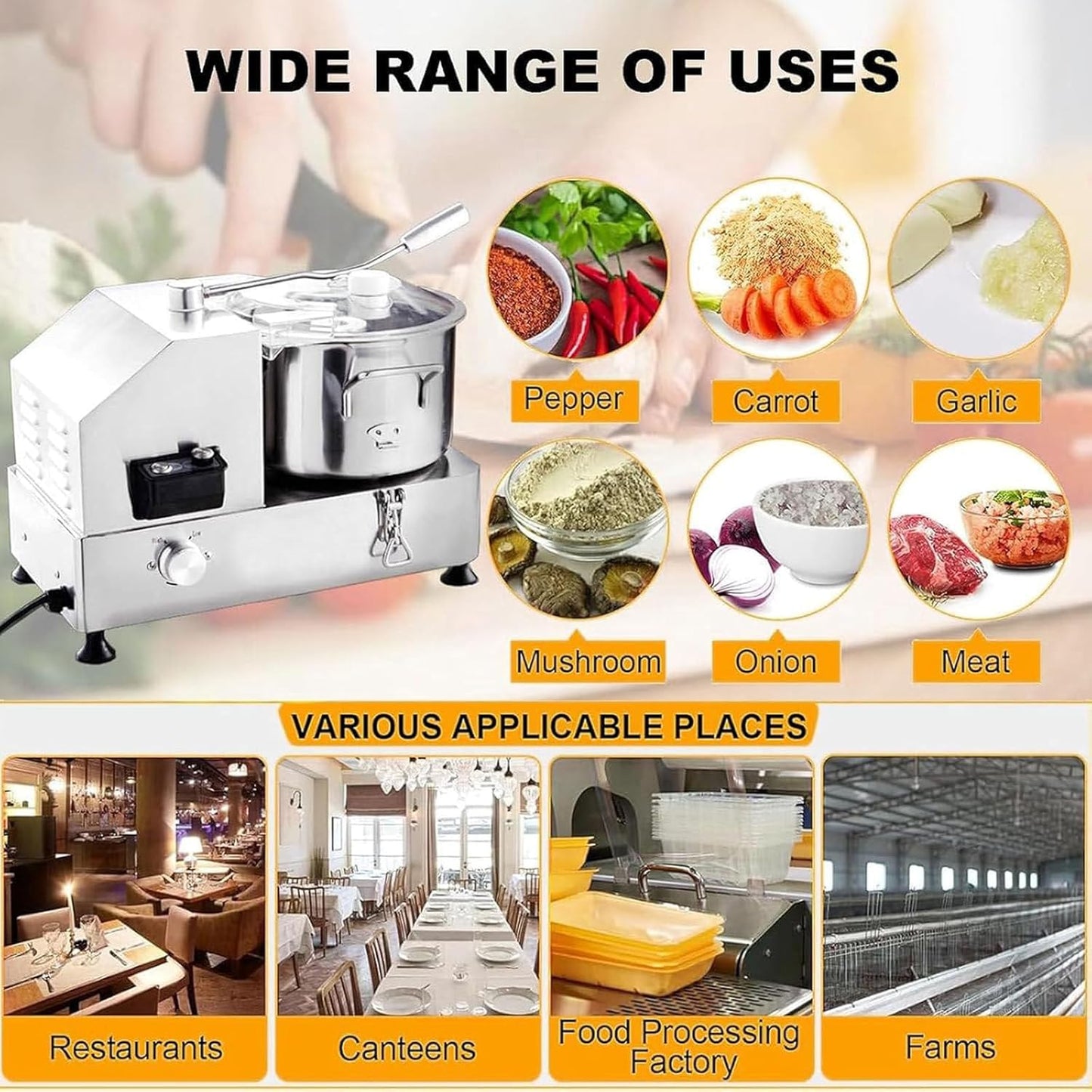Commercial Food Processor 🥗⚡ Stainless Steel Chopper